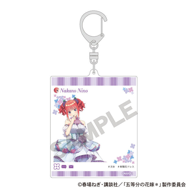 『五等分の花嫁*』SNS風アクリルキーホルダー 中野二乃 紫陽花ドレス